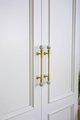 Gold scroll shaped cabinet handle with crystal detail/Solid brass and gem drawer pull/Crystal door handle/wardrobe handle/Stone door knob