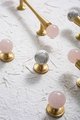 Gold scroll shaped cabinet handle with crystal detail/Solid brass and gem drawer pull/Crystal door handle/wardrobe handle/Stone door knob