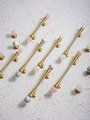 Gold scroll shaped cabinet handle with crystal detail/Solid brass and gem drawer pull/Crystal door handle/wardrobe handle/Stone door knob