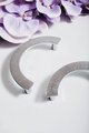 Big silver semi circle handle/Shiny demi lune drawer pull/kitchen hardware/large cabinet handle/silver wardrobe door handle/home improvement