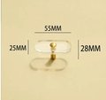 Clear lucite and brass bar shaped cabinet handle/Clear acrylic resin and gold brass drawer pull/Transparent lucite and brass door handle