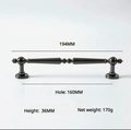 Shiny black traditional shaped bar handle/Black brass cabinet pull/kitchen door handle/Bar drawer pull/furniture hardware/home improvement