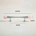 Silver scroll shaped cabinet handle with crystal detail/Solid brass and gem drawer pull/Crystal door handle/wardrobe handle/Stone door knob