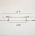 Silver scroll shaped cabinet handle with crystal detail/Solid brass and gem drawer pull/Crystal door handle/wardrobe handle/Stone door knob