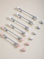 Silver scroll shaped cabinet handle with crystal detail/Solid brass and gem drawer pull/Crystal door handle/wardrobe handle/Stone door knob