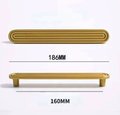 Gold brass retro pattern bar handle/gold brass bar handle/gold echo pattern drawer pull/kitchen furniture hardware/mid century modern style