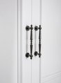 Shiny black traditional shaped bar handle/Black brass cabinet pull/kitchen door handle/Bar drawer pull/furniture hardware/home improvement