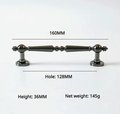 Shiny black traditional shaped bar handle/Black brass cabinet pull/kitchen door handle/Bar drawer pull/furniture hardware/home improvement