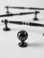 Shiny black traditional shaped bar handle/Black brass cabinet pull/kitchen door handle/Bar drawer pull/furniture hardware/home improvement