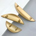 Curved Lip Gold Silver or Black Cabinet Pull/Lip Drawer Pull/Hidden Door Handle/Kitchen Door Pull/Modern Furniture Hardware/Concealed handle