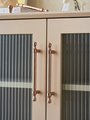 Rose gold cabinet bar handles/Sleek shiny copper cabinet Pull/Modern rose gold door handle/Brass furniture hardware/Kitchen drawer handle