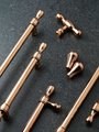 Rose gold cabinet bar handles/Sleek shiny copper cabinet Pull/Modern rose gold door handle/Brass furniture hardware/Kitchen drawer handle