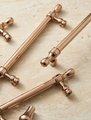 Rose gold cabinet bar handles/Sleek shiny copper cabinet Pull/Modern rose gold door handle/Brass furniture hardware/Kitchen drawer handle