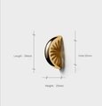 Gold slice of lemon drawer knob/drinks cabinet door handle/gold furniture hardware/citrus segment drawer pull/semi circle cabinet pull