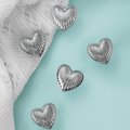 Love Heart Shaped Cabinet Pull/Gold, Silver or Bronze Heart Door Handle/Gold Heart Drawer Knob/Brass Furniture Hardware/Silver Drawer Handle