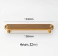 Aged brass retro pattern bar handle/Bronze brass bar handle/gold echo pattern drawer pull/kitchen furniture hardware/mid century modern