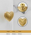 Love Heart Shaped Cabinet Pull/Gold, Silver or Bronze Heart Door Handle/Gold Heart Drawer Knob/Brass Furniture Hardware/Silver Drawer Handle