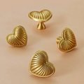 Love Heart Shaped Cabinet Pull/Gold, Silver or Bronze Heart Door Handle/Gold Heart Drawer Knob/Brass Furniture Hardware/Silver Drawer Handle