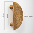 Bronze semi circle handle/Brass demi lune drawer pull/kitchen hardware/large cabinet handle/Aged brass wardrobe door handle/home improvement