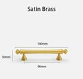Matte gold French style cabinet bar handle/Unusual matte gold ball design cabinet drawer pull/Gold furniture hardware/Brass kitchen hardware