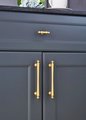 Matte gold French style cabinet bar handle/Unusual matte gold ball design cabinet drawer pull/Gold furniture hardware/Brass kitchen hardware