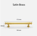 Matte gold French style cabinet bar handle/Unusual matte gold ball design cabinet drawer pull/Gold furniture hardware/Brass kitchen hardware