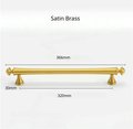Matte gold French style cabinet bar handle/Unusual matte gold ball design cabinet drawer pull/Gold furniture hardware/Brass kitchen hardware