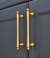 Matte gold French style cabinet bar handle/Unusual matte gold ball design cabinet drawer pull/Gold furniture hardware/Brass kitchen hardware
