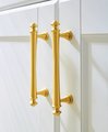 Matte gold French style cabinet bar handle/Unusual matte gold ball design cabinet drawer pull/Gold furniture hardware/Brass kitchen hardware