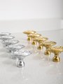 Antique style brass drawer knob/Brass oval cabinet pull/gold or silver Regency style door handle/Gold furniture hardware/Classic drawer pull