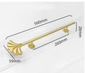 Gold cabinet bar handle with art nouveau style radiating fan pattern/long drawer pull/wardrobe door handle/home improvement/door handle