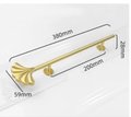 Gold cabinet bar handle with art nouveau style radiating fan pattern/long drawer pull/wardrobe door handle/home improvement/door handle
