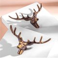Golden or Bronze Stag with 8 point antlers drawer handle/Deer Head Cabinet Pull/Gold or Bronze Stag head Door Handle/woodland decor/hardware