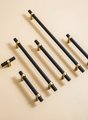 Black and Gold cabinet bar pulls/Wooden drawer handles/kitchen furniture hardware/black cabinet door handles/modern hardware/Brass door pull