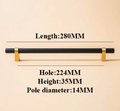 Black and Gold cabinet bar pulls/Wooden drawer handles/kitchen furniture hardware/black cabinet door handles/modern hardware/Brass door pull