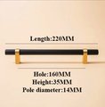 Black and Gold cabinet bar pulls/Wooden drawer handles/kitchen furniture hardware/black cabinet door handles/modern hardware/Brass door pull