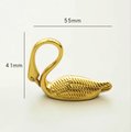 Gold brass swimming swans cabinet handle/Brass Swan drawer pull/Gold bird shaped door knob/Gold swan brass door handle/Signet drawer handle