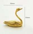 Gold brass swimming swans cabinet handle/Brass Swan drawer pull/Gold bird shaped door knob/Gold swan brass door handle/Signet drawer handle