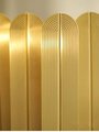 Gold Brass hidden handle with retro pattern/flush fitting cabinet pull/gold strip drawer pull/furniture hardware/mid century modern design