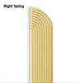 Gold Brass hidden handle with retro pattern/flush fitting cabinet pull/gold strip drawer pull/furniture hardware/mid century modern design