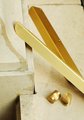 Gold Brass hidden handle with retro pattern/flush fitting cabinet pull/gold strip drawer pull/furniture hardware/mid century modern design