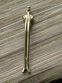 Shiny gold brass thinking man cabinet handle/Man shaped figure door handle/Abstract man figurine drawer handle/Art Brass furniture hardware