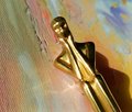 Shiny gold brass thinking man cabinet handle/Man shaped figure door handle/Abstract man figurine drawer handle/Art Brass furniture hardware