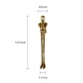 Gold brass thinking man cabinet handle/man shaped figure door handle/abstract man figurine drawer handle/unusual brass furniture hardware