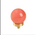 Semi precious stone ball drawer knob/Crystal drawer pull/Round gemstone cabinet handle/Crystal and brass door knob/Quartz crystal handle