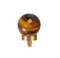 Semi precious stone ball drawer knob/Crystal drawer pull/Round gemstone cabinet handle/Crystal and brass door knob/Quartz crystal handle