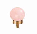 Semi precious stone ball drawer knob/Crystal drawer pull/Round gemstone cabinet handle/Crystal and brass door knob/Quartz crystal handle