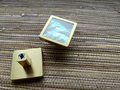 Square mother of pearl drawer pull/Pearl and brass cabinet pull/Mother of Pearl door handle/Pearl drawer knob/Pearl Furniture Hardware/MOP
