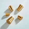 Classic brass cone shaped cabinet pull/Small gold brass cone shaped drawer handle/Brass hardware for small furniture/traditional hardware