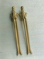 Gold brass thinking man cabinet handle/man shaped figure door handle/abstract man figurine drawer handle/unusual brass furniture hardware